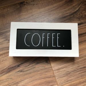 Rae Dunn White Wash Farmhouse Wooden COFFEE Sign